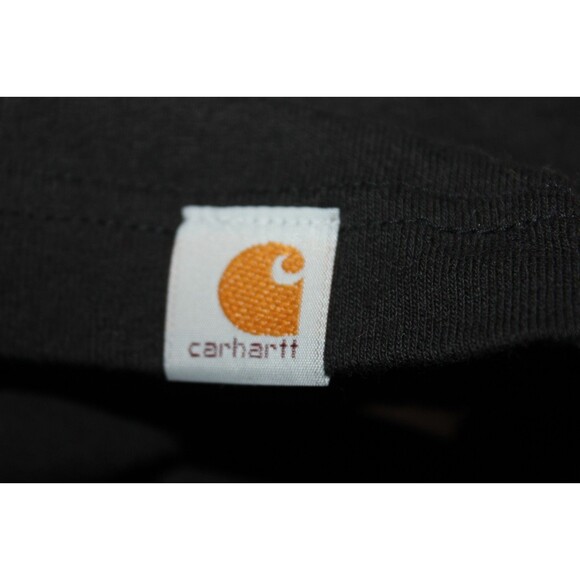 Carhartt Men Shirt Black Camouflage Activewear Logo Short Sleeve Relaxed Sz XL - Picture 6 of 8